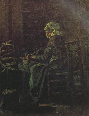 Vincent Van Gogh Peasant Woman at the Spinning Wheel (nn04) oil painting image
